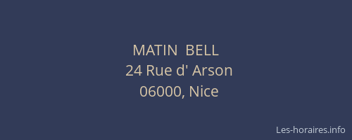 MATIN  BELL