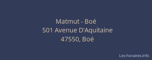 Matmut - Boé