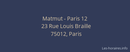 Matmut - Paris 12