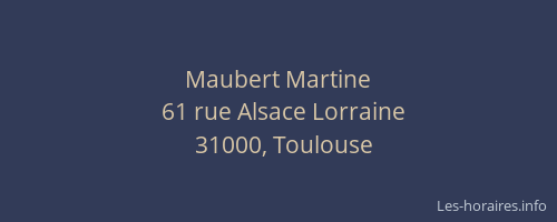 Maubert Martine