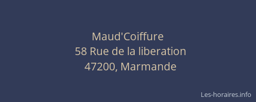 Maud'Coiffure
