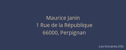 Maurice Janin