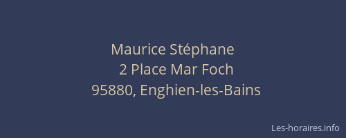 Maurice Stéphane