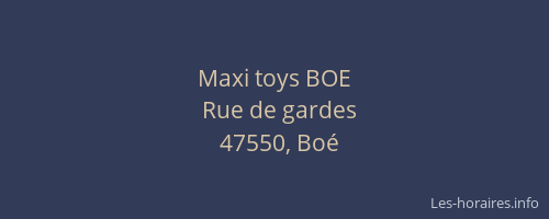 Maxi toys BOE