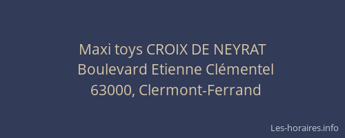 Maxi toys CROIX DE NEYRAT