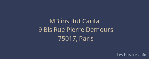 MB institut Carita