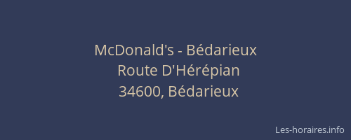 McDonald's - Bédarieux