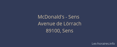 McDonald's - Sens