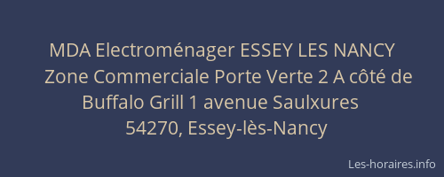 MDA Electroménager ESSEY LES NANCY