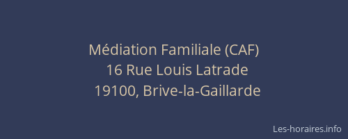 Médiation Familiale (CAF)