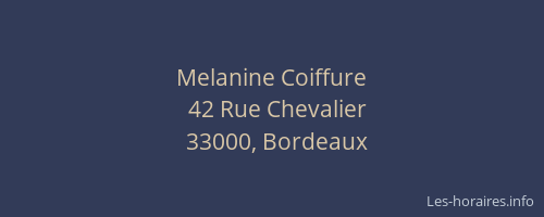 Melanine Coiffure