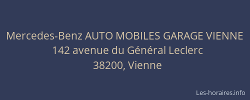 Mercedes-Benz AUTO MOBILES GARAGE VIENNE