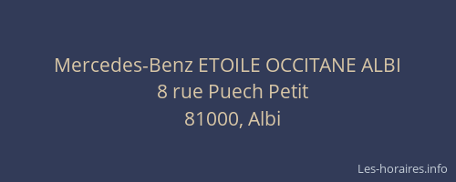 Mercedes-Benz ETOILE OCCITANE ALBI