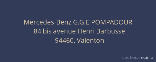 Mercedes-Benz G.G.E POMPADOUR