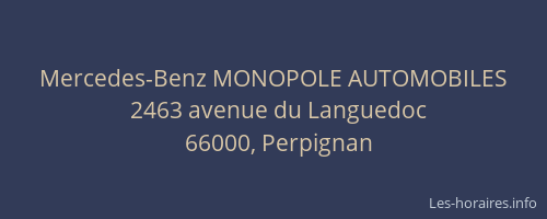 Mercedes-Benz MONOPOLE AUTOMOBILES