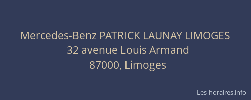 Mercedes-Benz PATRICK LAUNAY LIMOGES