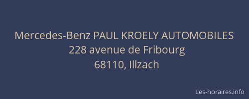 Mercedes-Benz PAUL KROELY AUTOMOBILES