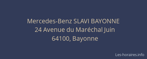 Mercedes-Benz SLAVI BAYONNE