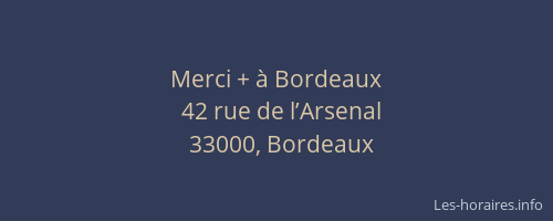 Merci + à Bordeaux