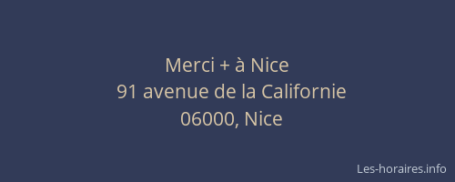 Merci + à Nice