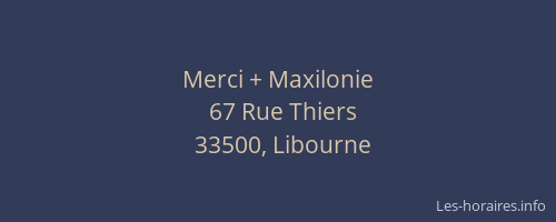 Merci + Maxilonie