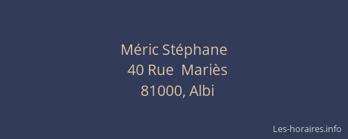 Méric Stéphane