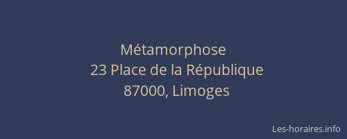 Métamorphose