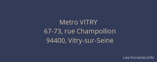 Metro VITRY