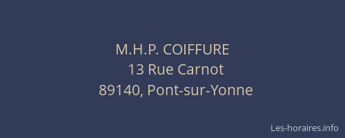 M.H.P. COIFFURE