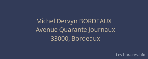 Michel Dervyn BORDEAUX