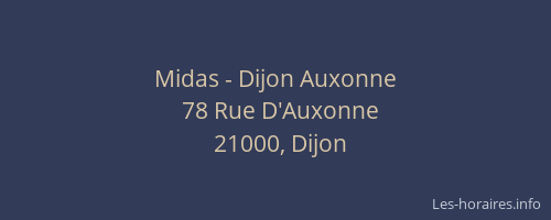 Midas - Dijon Auxonne