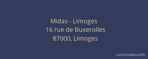 Midas - Limoges