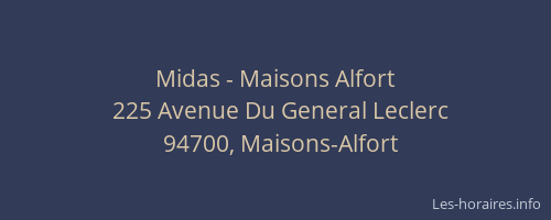Midas - Maisons Alfort