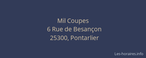 Mil Coupes