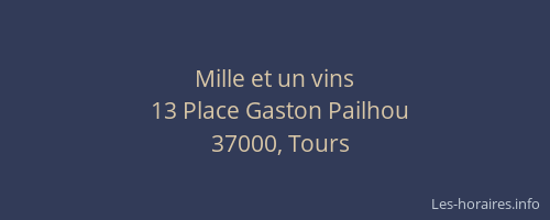 Mille et un vins