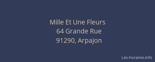 Mille Et Une Fleurs