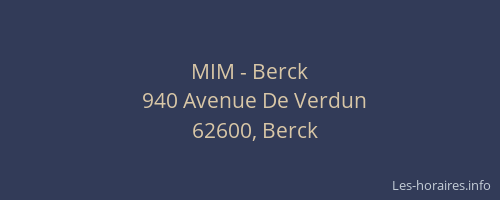 MIM - Berck
