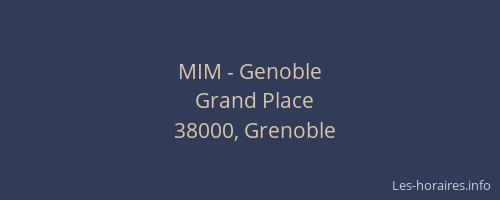 MIM - Genoble