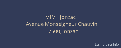MIM - Jonzac