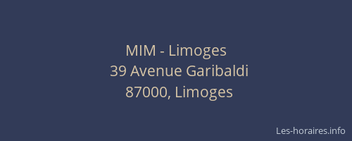 MIM - Limoges