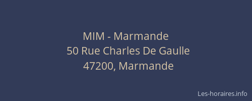 MIM - Marmande