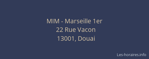 MIM - Marseille 1er