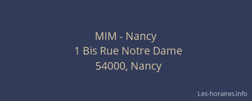 MIM - Nancy