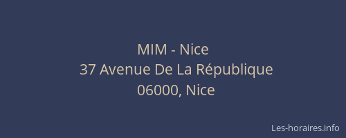 MIM - Nice