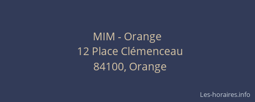 MIM - Orange