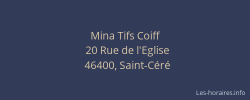 Mina Tifs Coiff