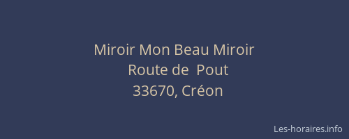 Miroir Mon Beau Miroir