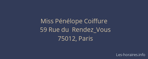 Miss Pénélope Coiffure