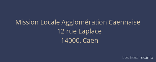 Mission Locale Agglomération Caennaise