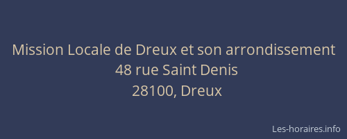 Mission Locale de Dreux et son arrondissement